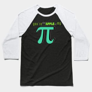 Vintage 'You're the Apple of My Pi' Pun Design No 1 Baseball T-Shirt